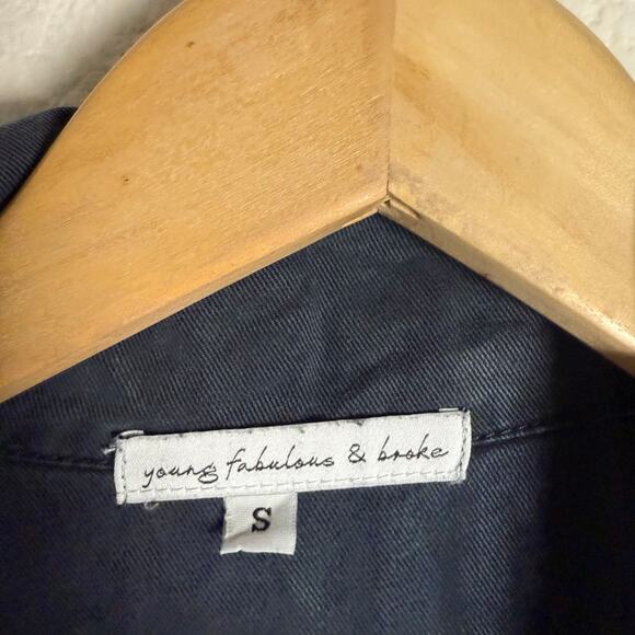 Young Fabulous & Broke Navy Flight Suit Utility Jumpsuit Midnight Pigment Size S - Picture 13 of 14